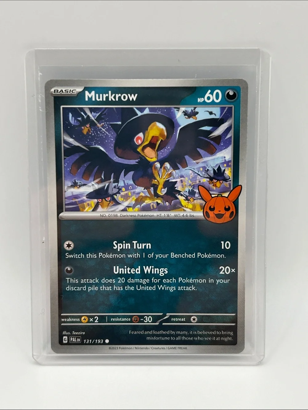 Pokemon Murkrow 🎃 Trick or Trade Card